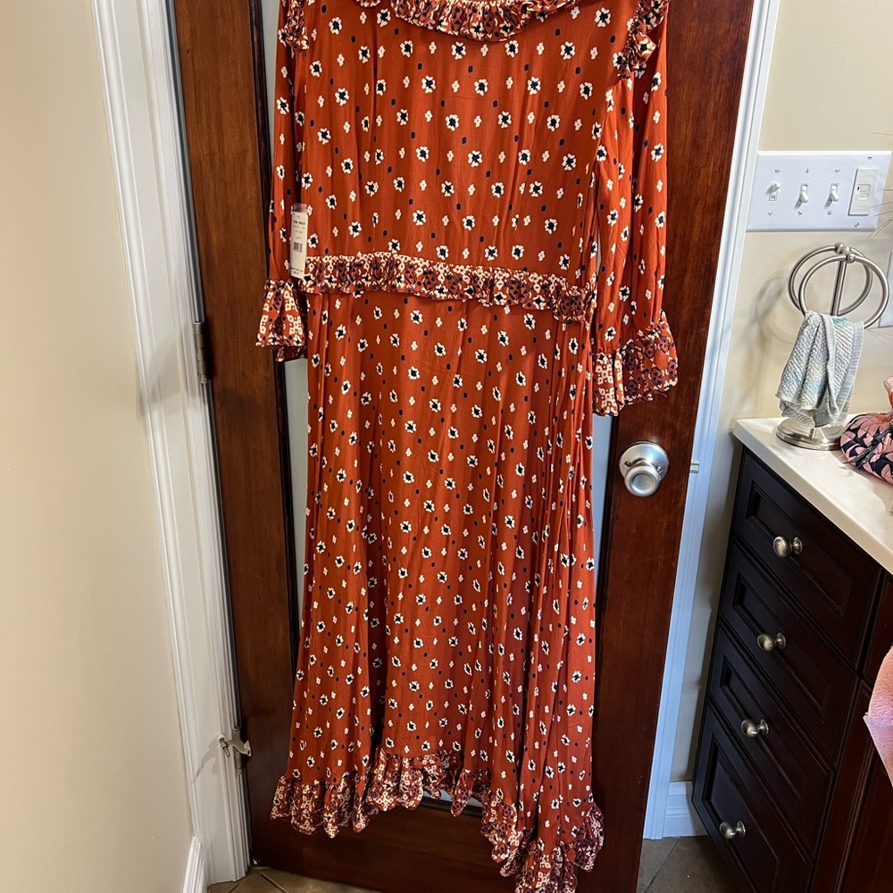 Free People Rust Floral Maxi Dress - Picture 5 of 5